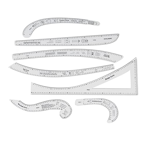 **Professional Curve Ruler Set for Sewing & Pattern Making - Clear Scale, Multiple Sizes for Drafting, Drawing & DIY Fashion Design - Perfect for Tailors, Designers & Craft Enthusiasts**