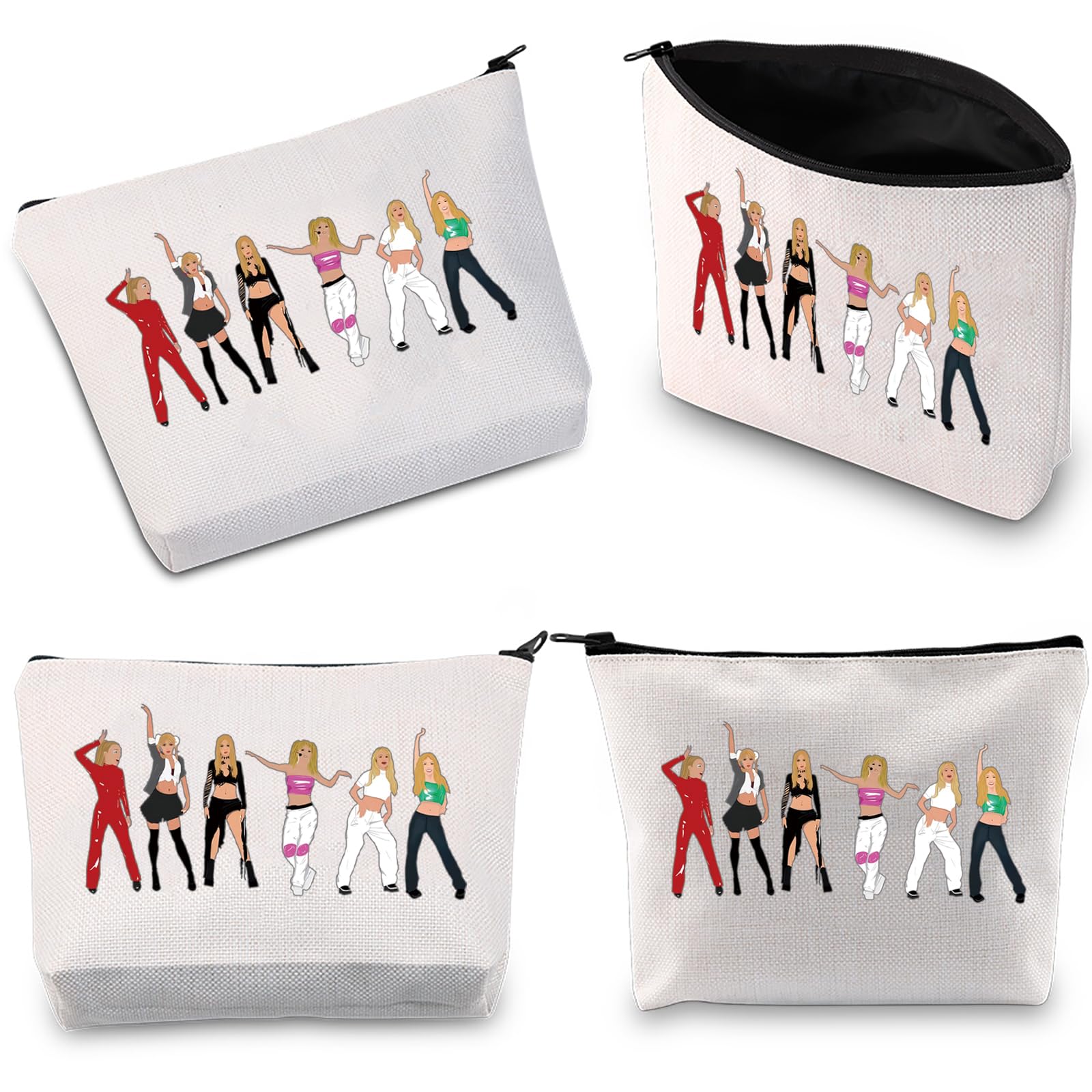 90s Pop Music Themed Cosmetic Makeup Bag - Vintage Singer Fan Gift, Album Collection Zipper Pouch for Music Lovers - Perfect for Concerts, Travel & Retro Merchandise Collection (90s Pop BAG)
