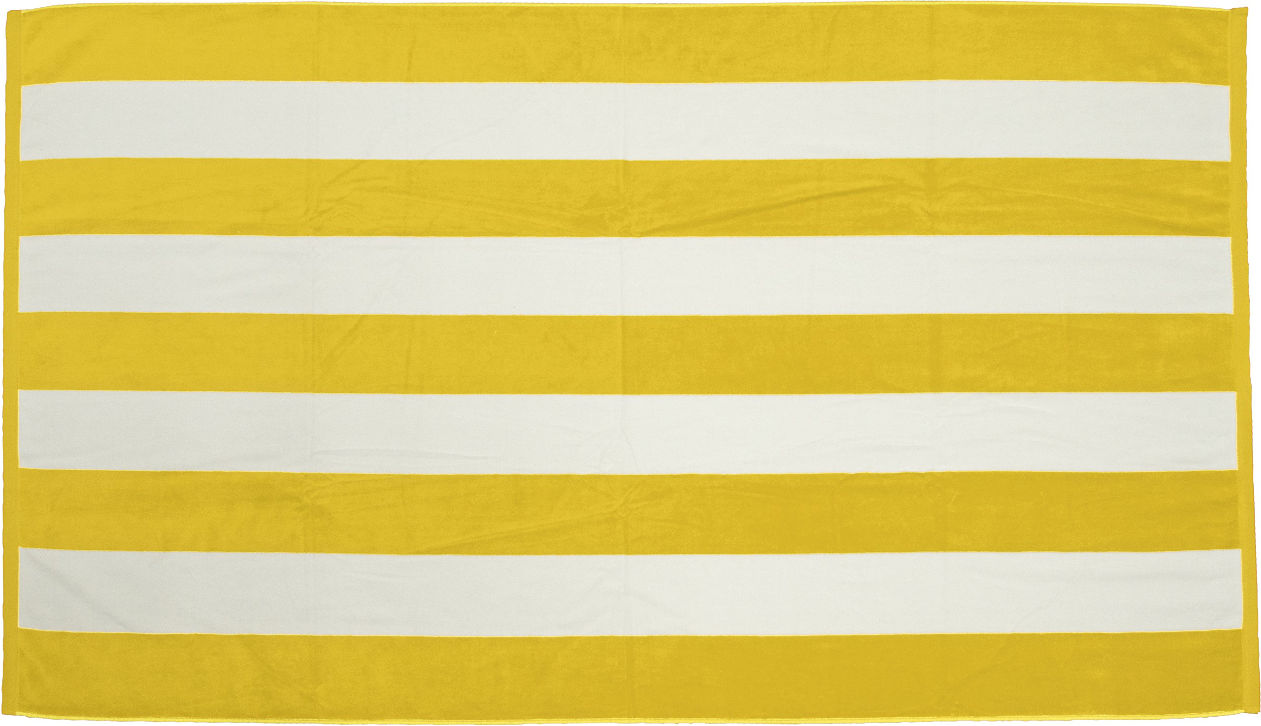 Premium Cabana Stripe Terry Velour Beach Towels - Set of 6, Ultra Soft & Absorbent, 100% Cotton, Oversized 30x60 Inches - Perfect for Pool, Beach, Spa, Gym & Outdoor Activities