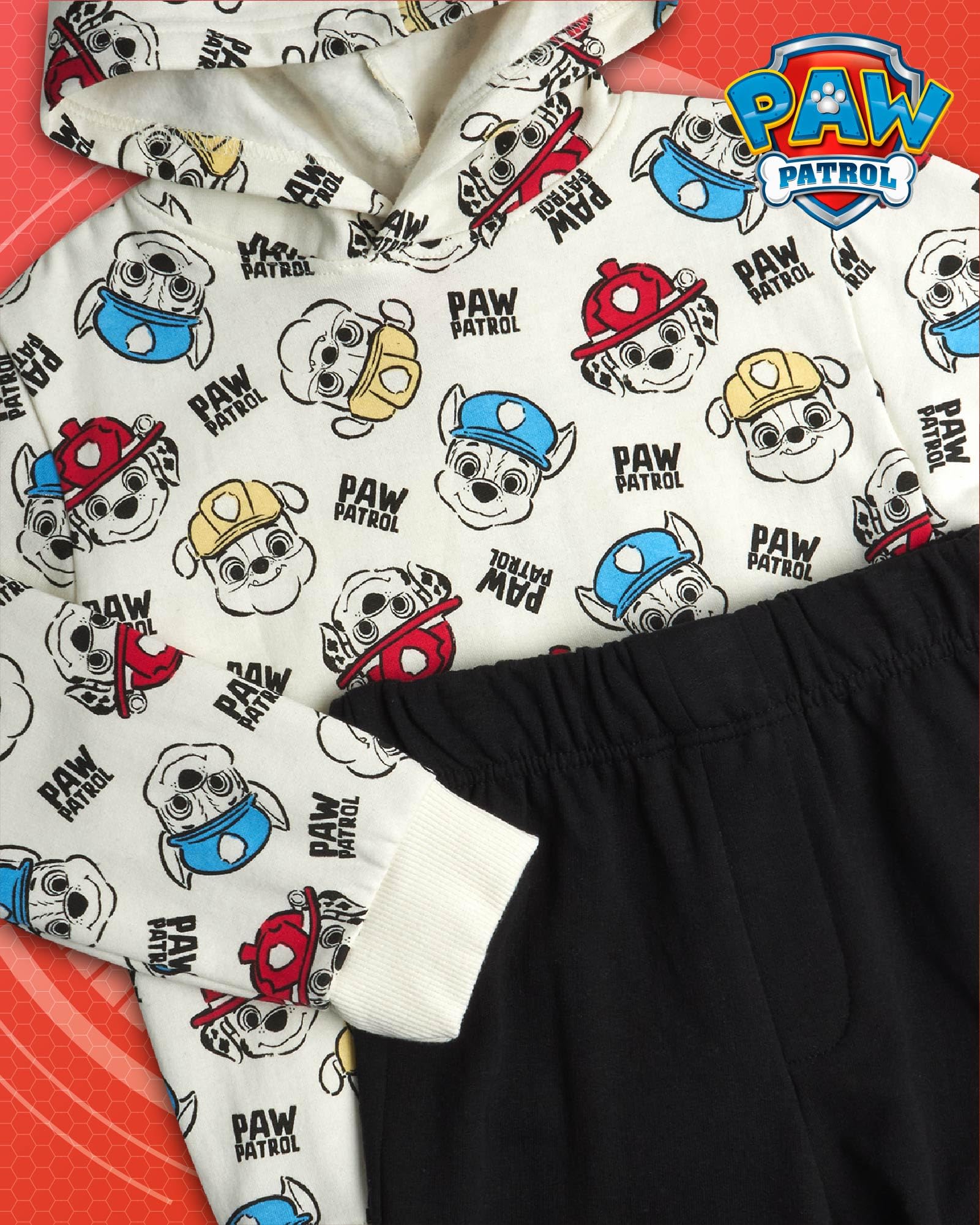 Paw Patrol Boys' Fleece Hoodie & Joggers Set - 2 Piece Sweatsuit for Toddlers & Kids (2T-7) - Soft & Cozy Outfit for Playtime, School & Outdoor Adventures
