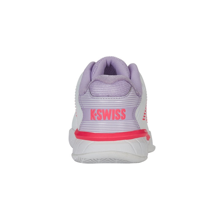 K Swiss Hypercourt Express 2 Wide Women's Tennis Shoes - White/Pink/Purple (6807 182) | Lightweight Comfort for Court Play & Casual Wear