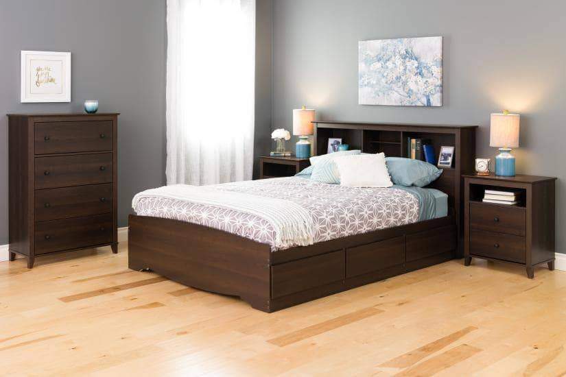 Yaletown 2-Drawer Tall Nightstand - Modern Bedside Table with Storage | Multiple Finish Options | Perfect for Small Bedrooms & Studio Apartments