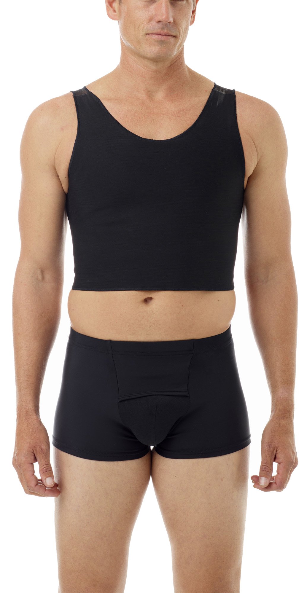 FTM & Gynecomastia Compression Binder Top - Cotton Lined Chest Binder for Men - Comfortable Post-Surgery Support Garment - Perfect for Transgender Binding, Gynecomastia Treatment & Post-Op Recovery