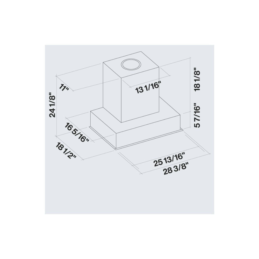 Falmec Massimo NRS 600 CFM Stainless Steel Range Hood Insert - 30