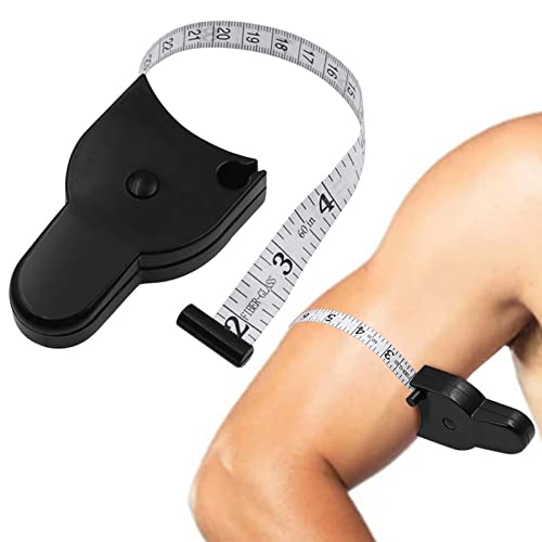 Retractable Body Measuring Tape - Automatic Telescopic Waist Hip Bust Measuring Tool for Fitness & Tailoring (Black, 1 Pack) | Perfect for Weight Loss Tracking, Sewing Measurements & Body Measurements