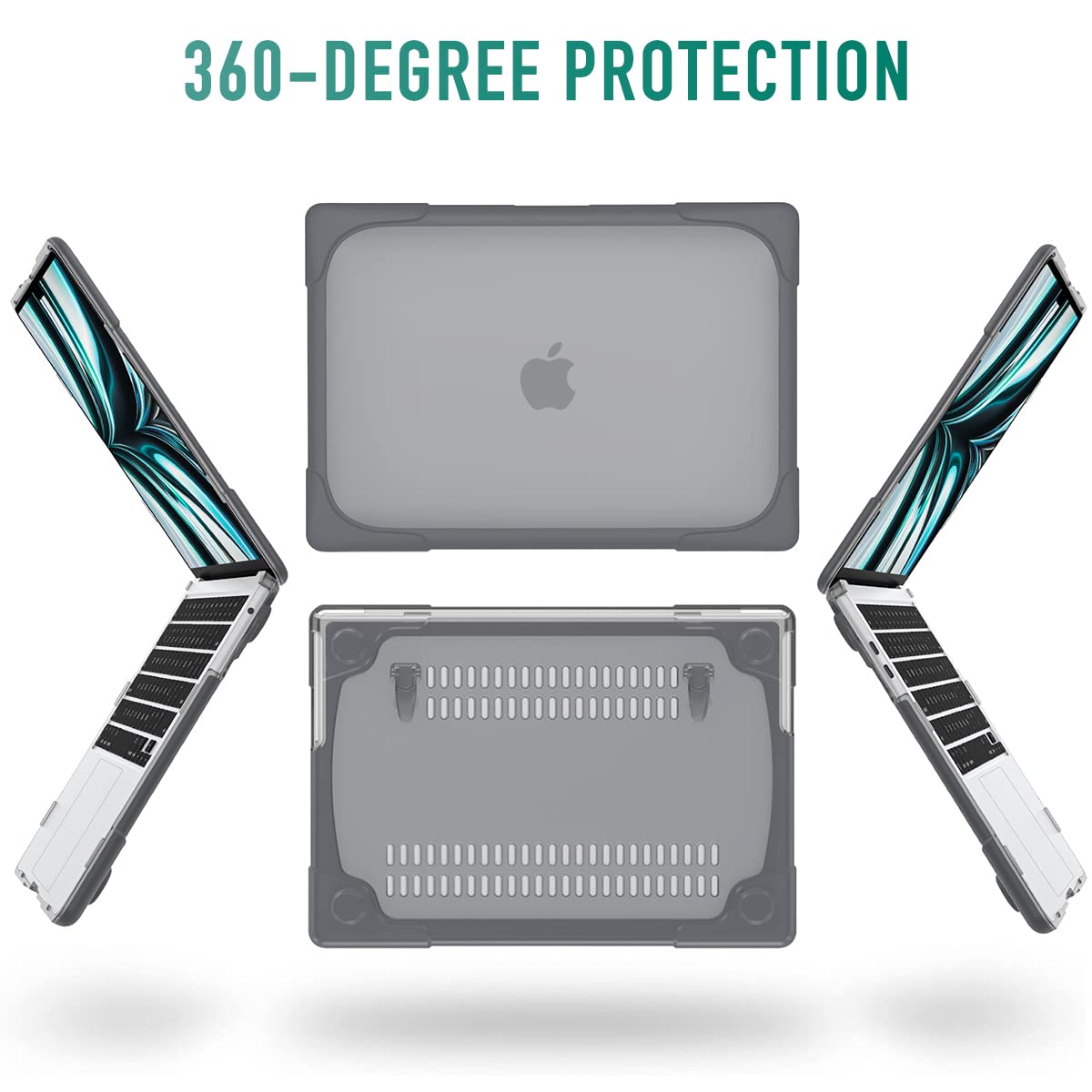 Durable Heavy Duty MacBook Pro 16 Inch Case (2019 Model A2141) - Dual Layer Hard Shell Cover with Shock-Absorbing TPU Bumper for MacBook Pro 16