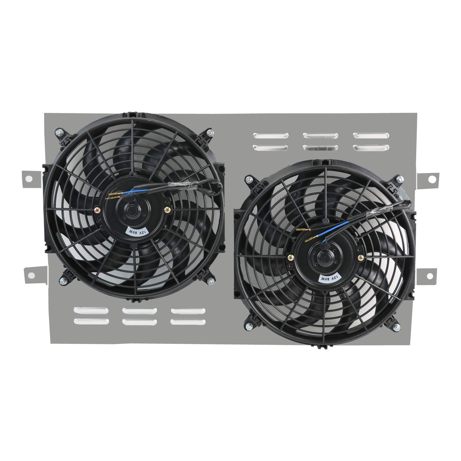 Primecooling 12-Inch Aluminum Radiator Shroud with Fan - Compatible with Chevy Models 1963-1968 | High-Performance Cooling Upgrade for Classic Car Restoration & Hot Weather Driving