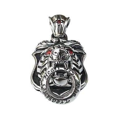 925 Sterling Silver Red Eyes Tiger Pendant Necklace - Handcrafted Jewelry for Men & Women - Perfect for Gifts, Parties, and Fashion Statements