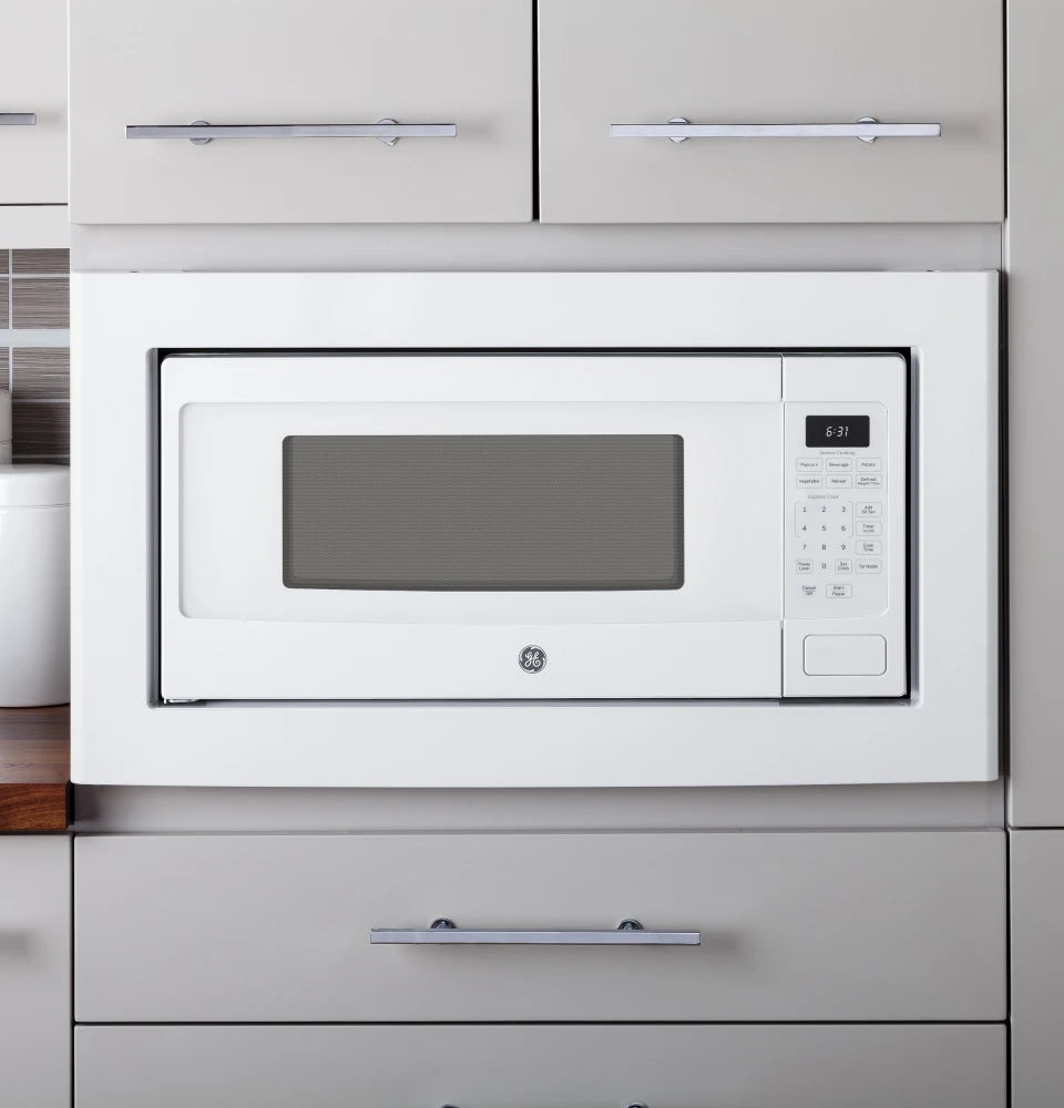 GE Profile 24-Inch Countertop Microwave Oven with Sensor Cooking - White (PEM31DFWW) - Perfect for Small Kitchens, Dorms & Office Break Rooms