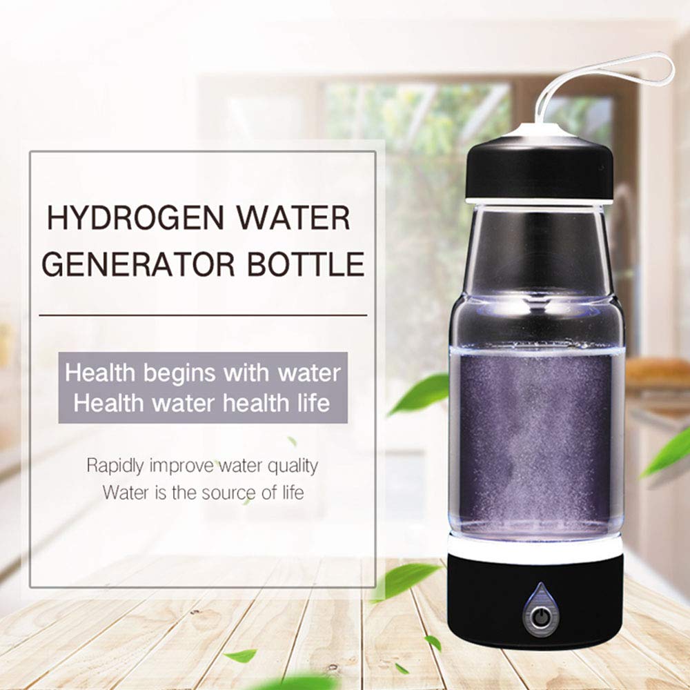 Hydrogen Water Bottle 420ml - Portable Hydrogen Water Generator & Ionizer with H2 & O2 Separation, High Purity Hydrogen Water for Health & Hydration - Perfect for Travel, Gym, and Daily Wellness