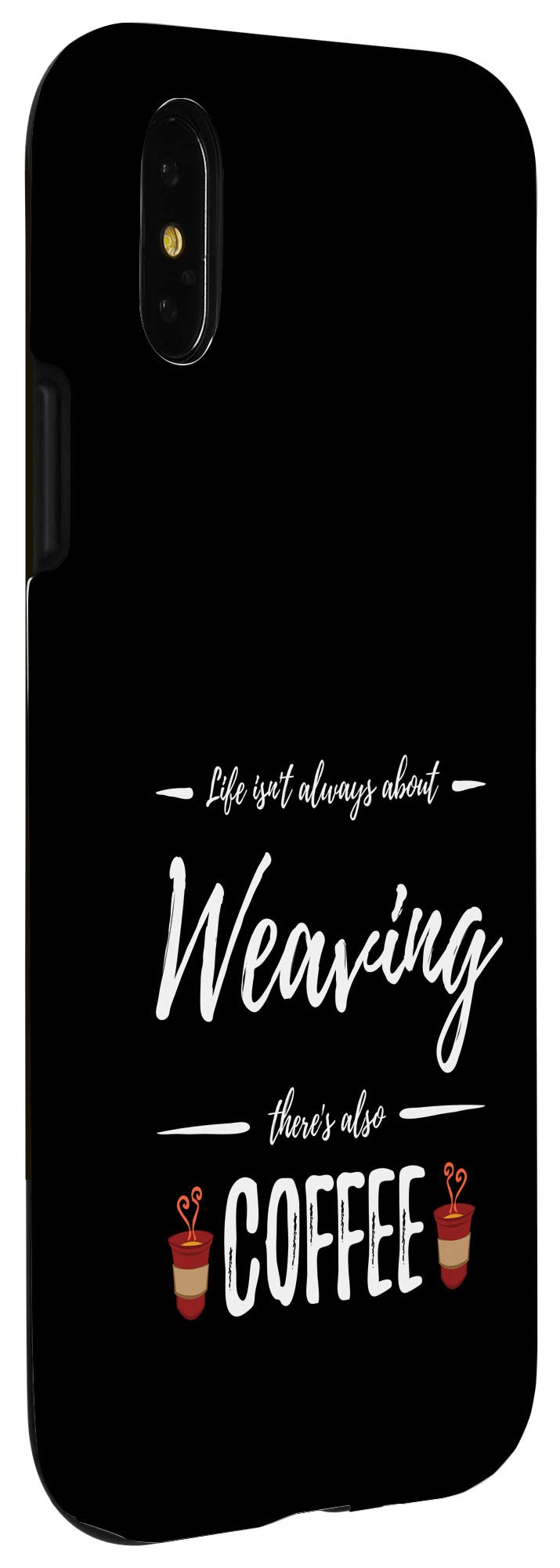 iPhone X/XS Knitted Coffee Lover Phone Case - Funny Knitter Design for Coffee Enthusiasts | Perfect Gift for Baristas & Coffee Shop Regulars