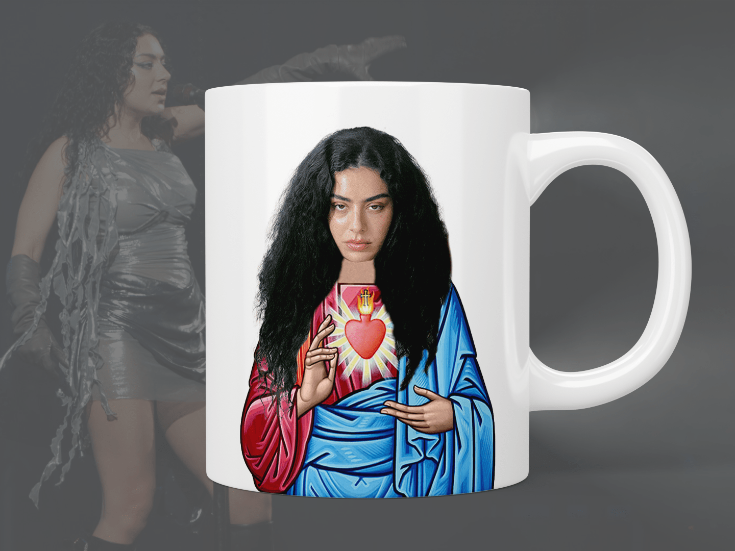 Saint Charli XCX Official Merchandise Coffee Mug - 15oz Ceramic Cup with Handle, Perfect for Hot & Cold Drinks - Great Gift for Fans, Home, Office, or Party Use