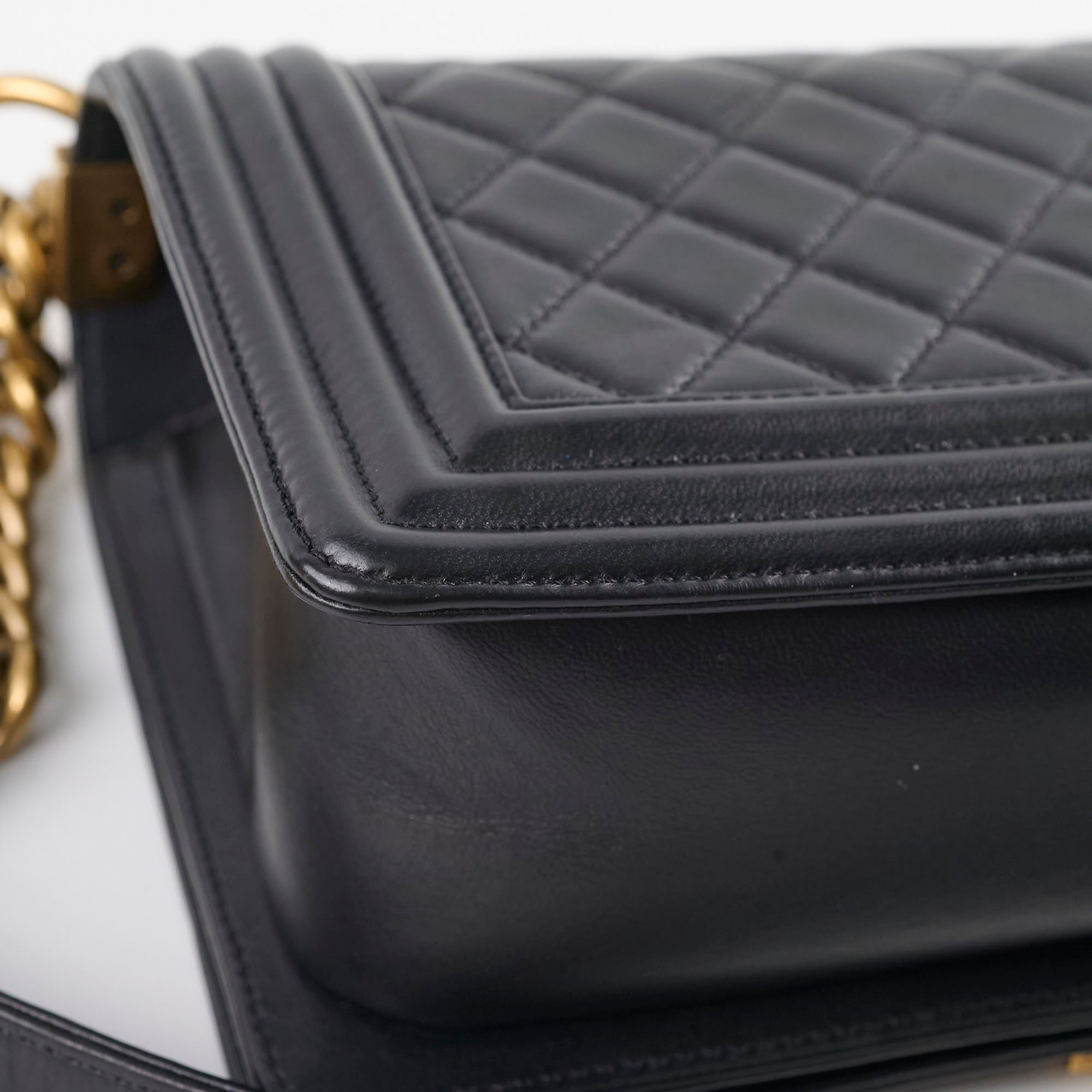 Chanel Old Medium Lambskin Boy Black Series 19 Bag - Luxury Designer Handbag for Women | Perfect for Evening Events, Parties & Special Occasions