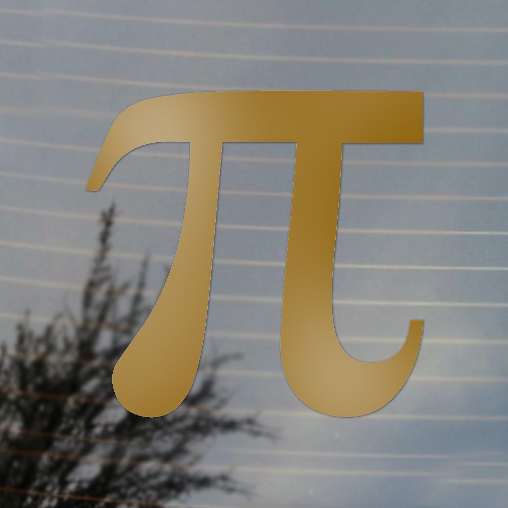 Pi Mathematical Symbol Vinyl Decal for Cosplay & Fan Gear - Gold | Perfect for Laptops, Water Bottles & Math Enthusiast Gifts
