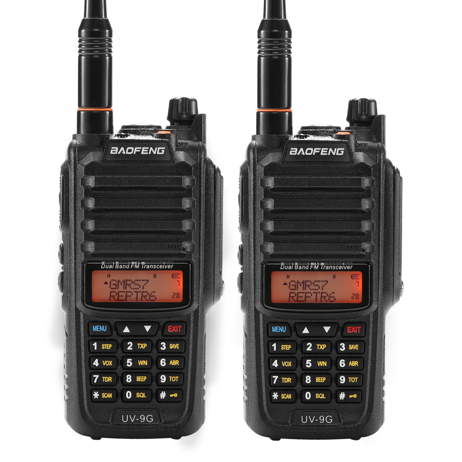 Baofeng UV-9G GMRS Two-Way Radio 2 Pack - Open Box - Long Range Communication for Outdoor Adventures, Hiking, and Emergency Preparedness