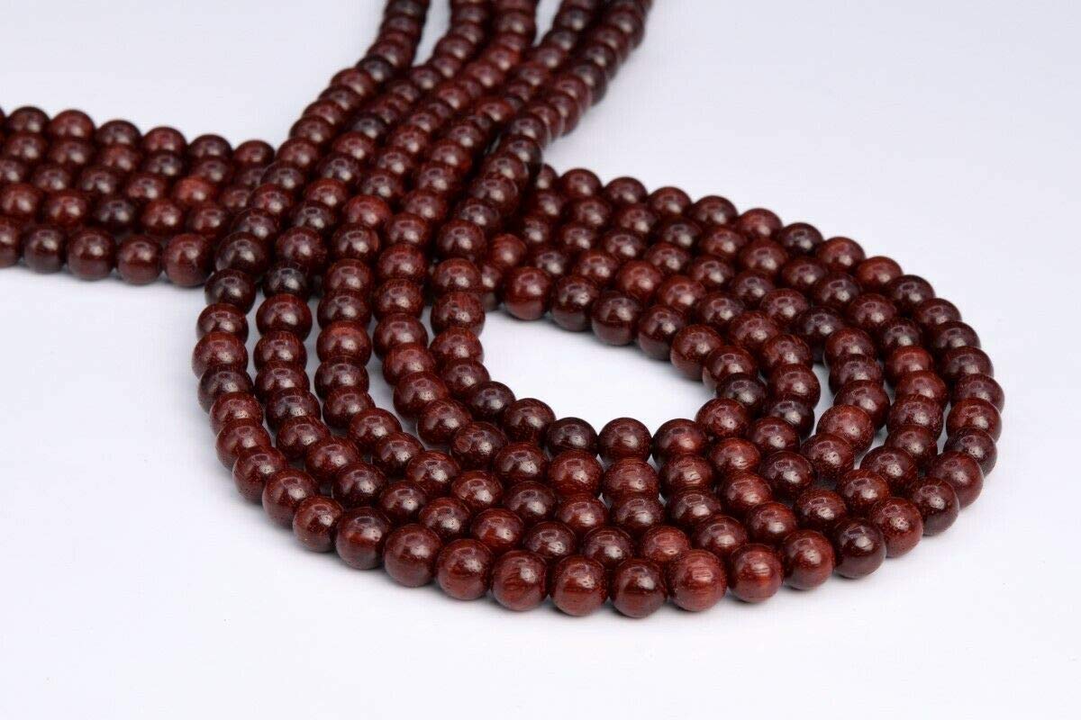 6mm 108 Pcs Natural African Red Sandalwood Mala Beads - 27