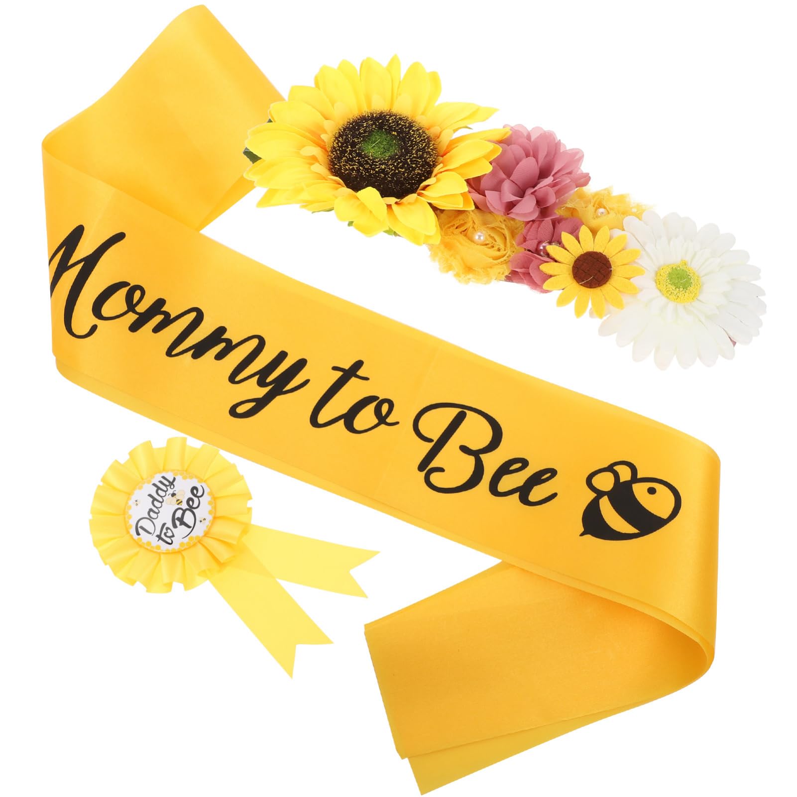 Toyvian 4 Sets Baby Shower Decorations for Boys - Blue Shower Sash for Mommy to Be - Perfect for Baby Shower Parties, Gender Reveals & Newborn Celebrations