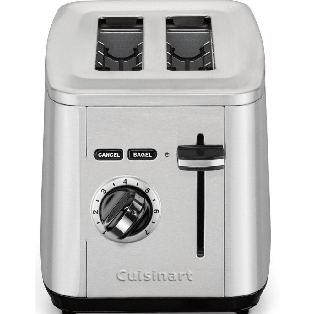 Refurbished Cuisinart CPT-12 2-Slice Stainless Steel Toaster with Warranty - Perfect for Breakfast, Office, or Dorm Room Use