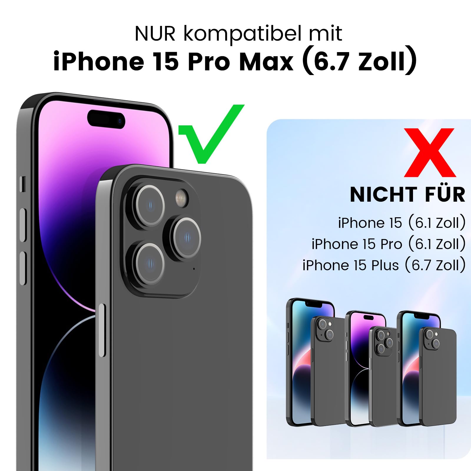 Nillkin MagSafe Case for iPhone 15 Pro Max (6.7 inch) - CamShield Pro Magnetic Cover with Sliding Camera Protector & Wireless Charging Support - Black | Perfect for Daily Protection, Travel & Work