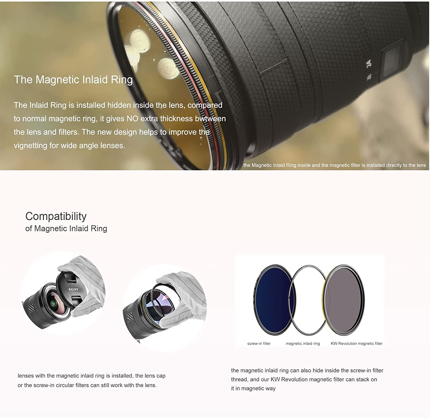 Kase Wolverine Revolution 112mm Magnetic Neutral Night Didymium Light Pollution Filter - Shockproof Tempered Optical Glass with Green Ring & Adapter - Perfect for Astrophotography and Night Sky Photography