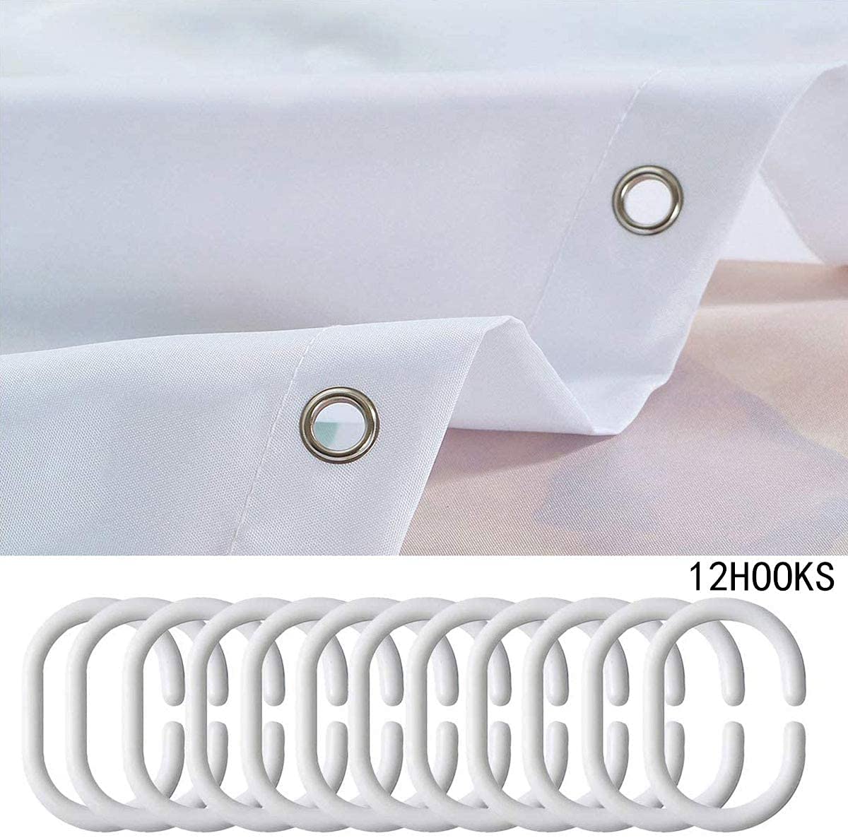 Blue Bowknot Waterproof Shower Curtain with 12 Hooks - Dreamy Bow Minimalist Grid Plaid Geometric Bath Curtain for Bathtub, 78 Inch Long, Princess Style Blue White Bathroom Decor - Perfect for Kids' Bathrooms, Guest Bathrooms & Coastal Themed Decor