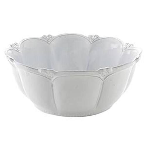 Bella Bianca Rosette Large Bowl - Elegant Decorative Serving Bowl for Dining, Entertaining & Home Decor | Perfect for Salads, Fruits, Centerpieces & Gifts
