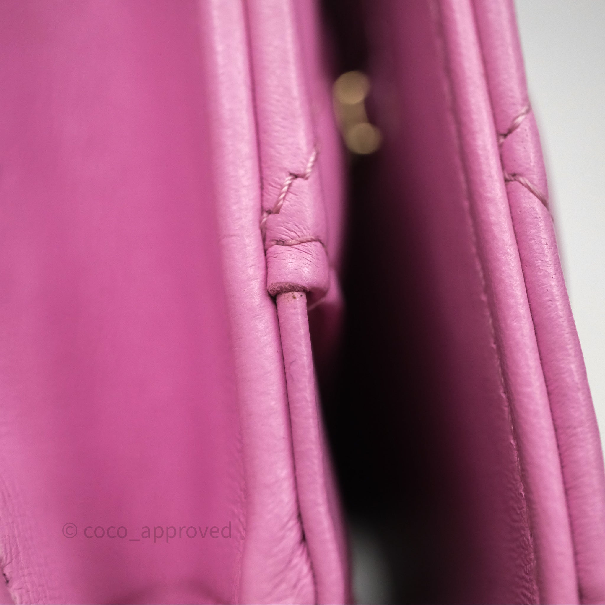 Chanel CC Chain Wallet On Chain WOC in Pink Lambskin with Aged Gold Hardware - Luxury Crossbody Bag for Women, Perfect for Evening Out & Special Occasions