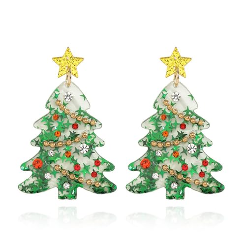 A2:Green Christmas Earrings
