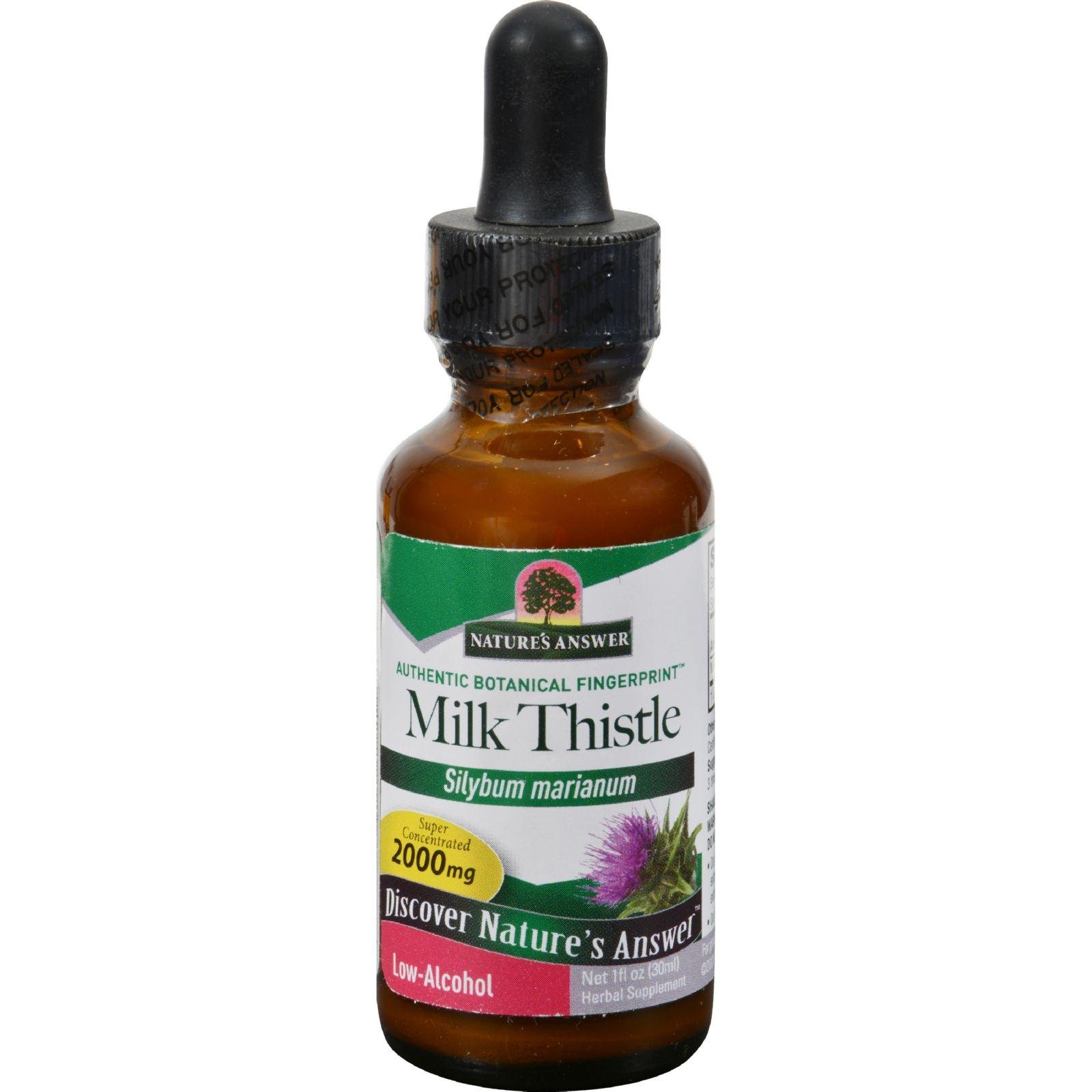 Natures Answer Milk Thistle Extract Supplement - 1000mg Liver Support & Detox - Organic Herbal Supplement for Liver Health & Cleansing - Perfect for Daily Wellness & Detox Routine