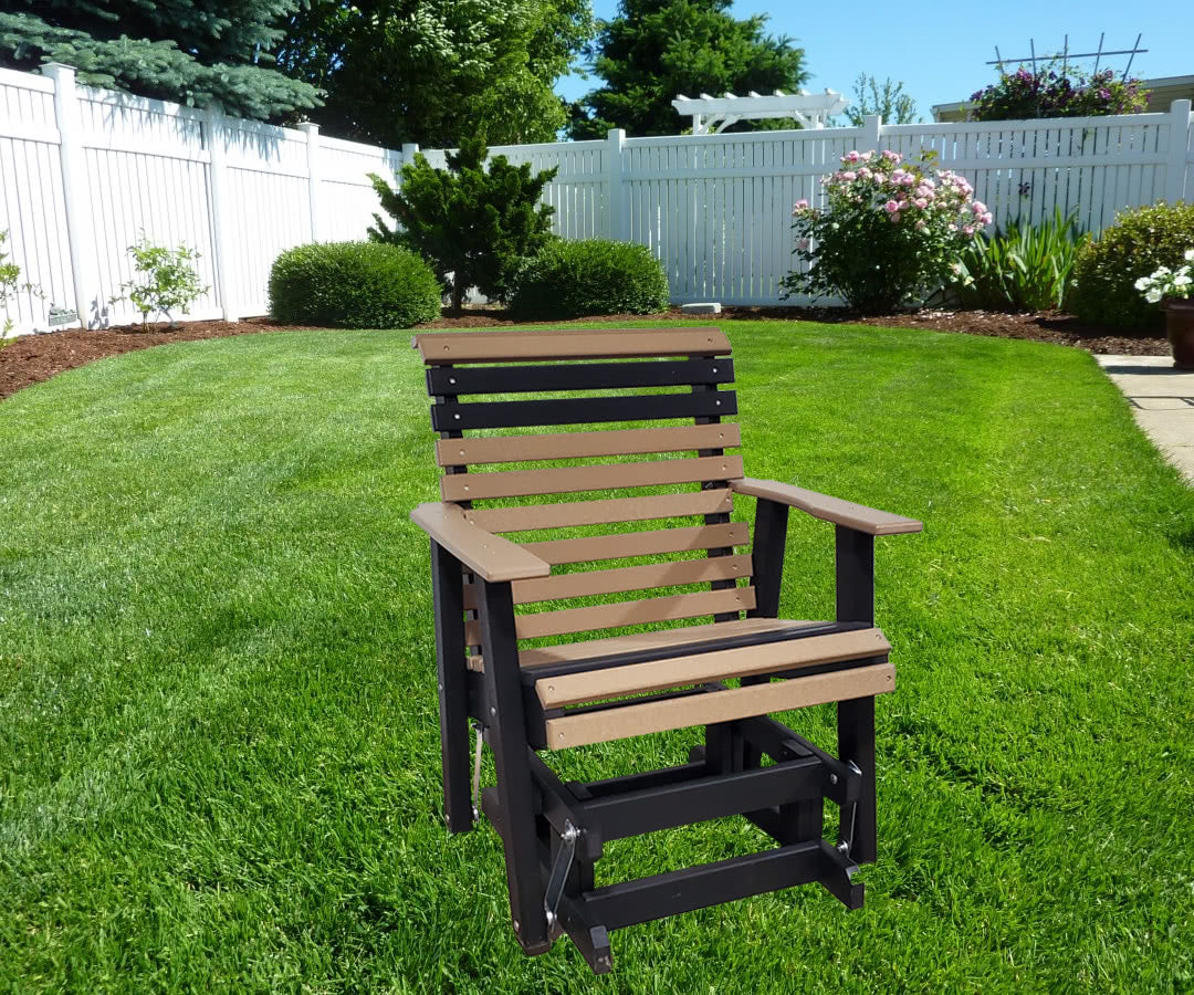 **Amish Yard Rollback Glider - Premium Wooden Outdoor Swing for Gardens, Patios & Porches - Relaxing Glider Bench for Backyard & Front Yard**