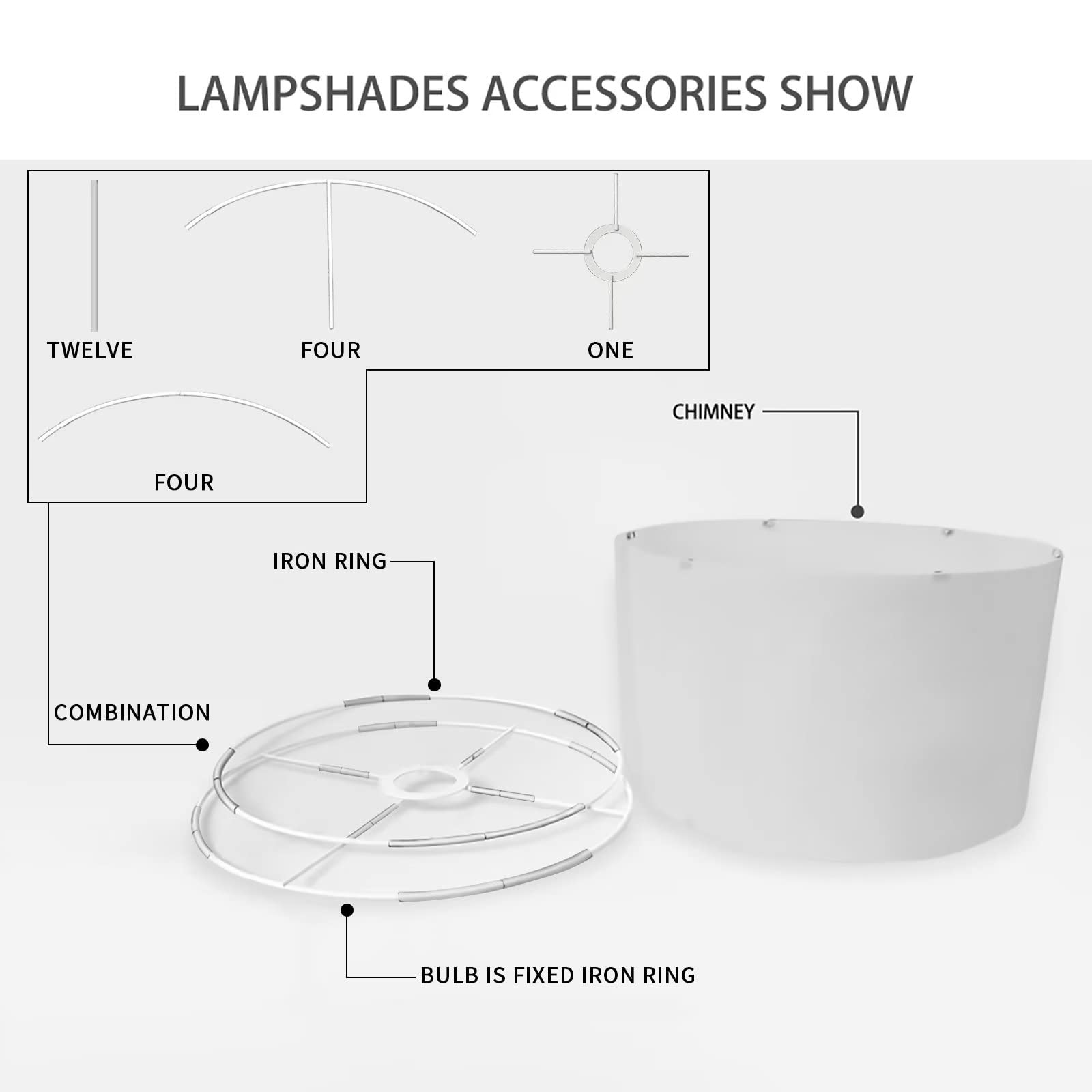 Xoenoiee 2-Pack Drum Lamp Shades for Floor & Table Lamps - 17