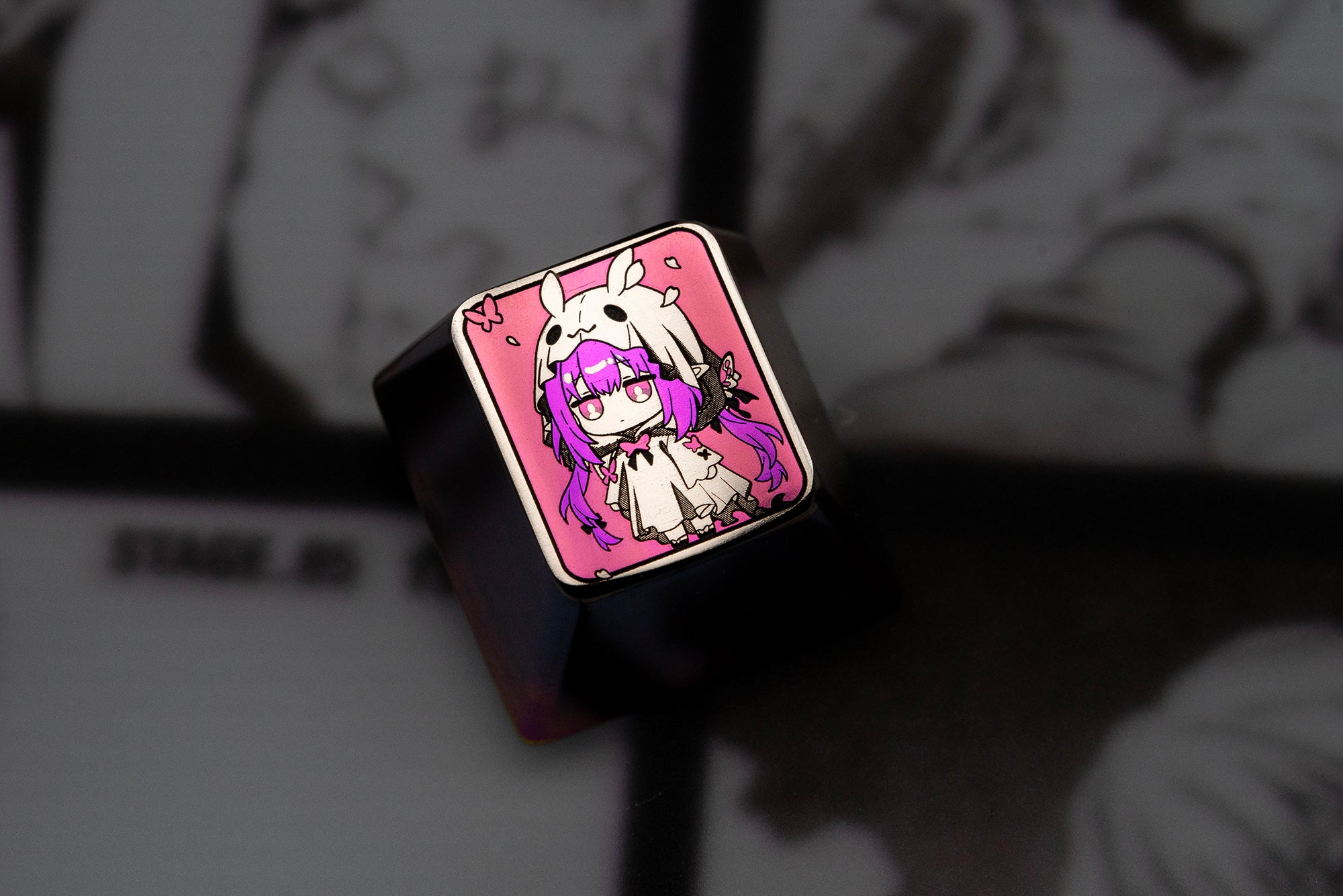 Honkai Impact 3rd & Genshin Inspired Custom 1U Titanium Alloy Keycaps - Anime & Gaming Character Art Keycaps for Mechanical Keyboards (Perfect for Gaming, Typing & Collectors)