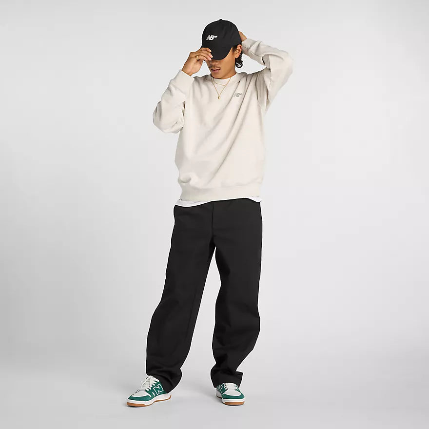 New Balance Athletics French Terry Crew Sweatshirt for Men - Comfortable Casual Pullover for Gym, Running & Everyday Wear