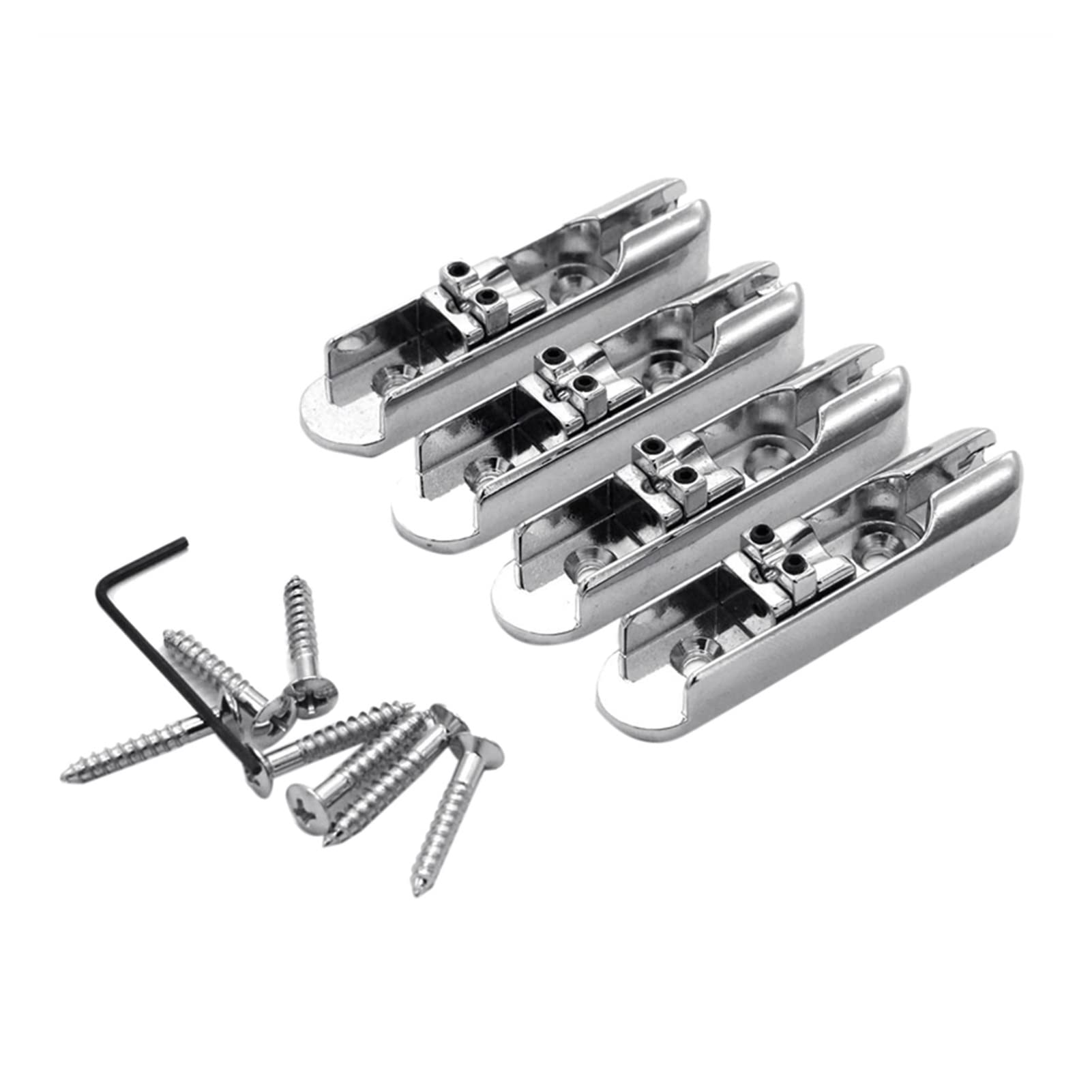 4 Strings Zinc Alloy Bass Bridge - High-Quality Split Guitar Bridge Replacement for Electric Bass & Guitar - Perfect for DIY Repairs, Upgrades & Professional Performances