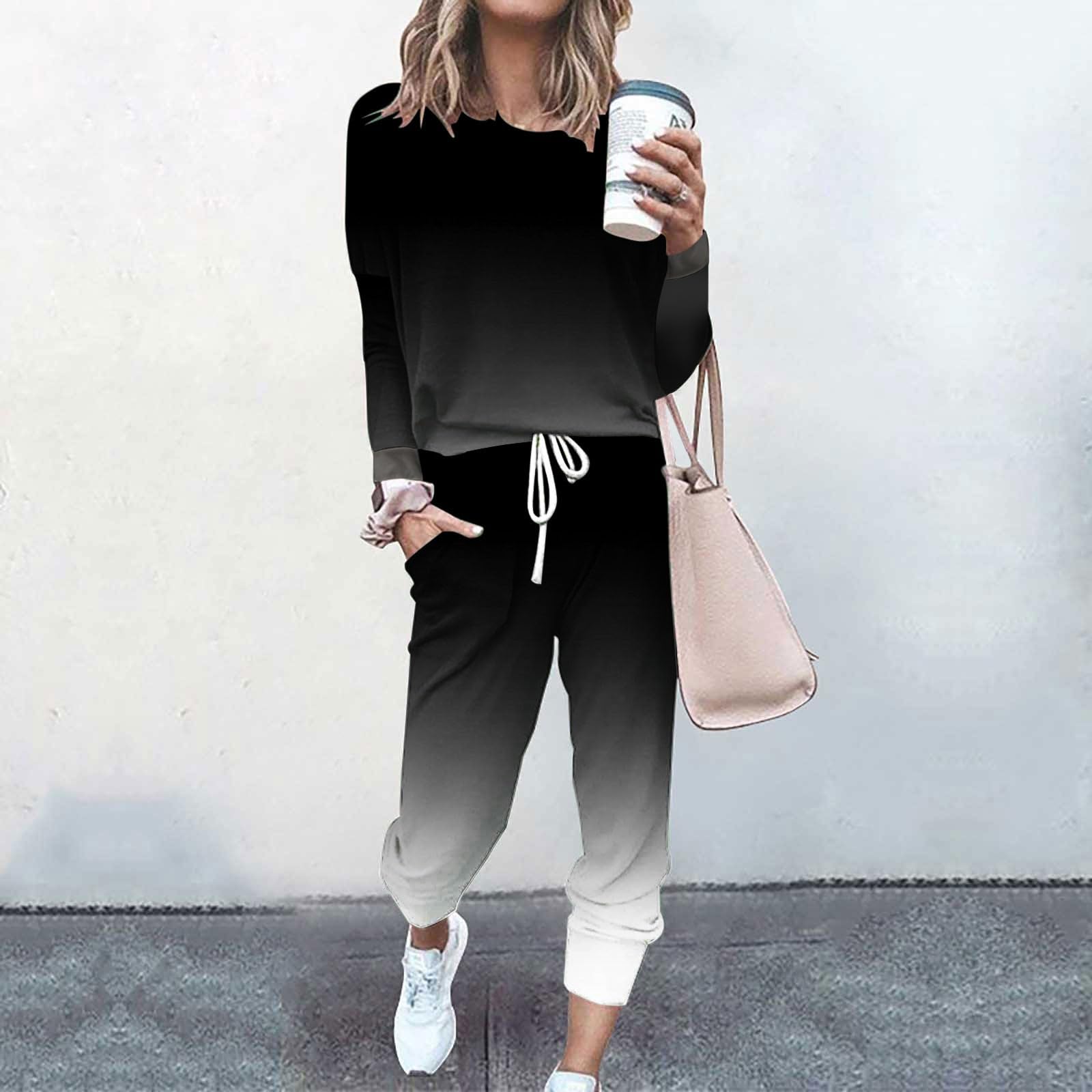 Women's Jogger Sets - 2 Piece Lounge Outfits with Matching Sweatshirts | Comfy Casual Wear for Home, Gym & Running