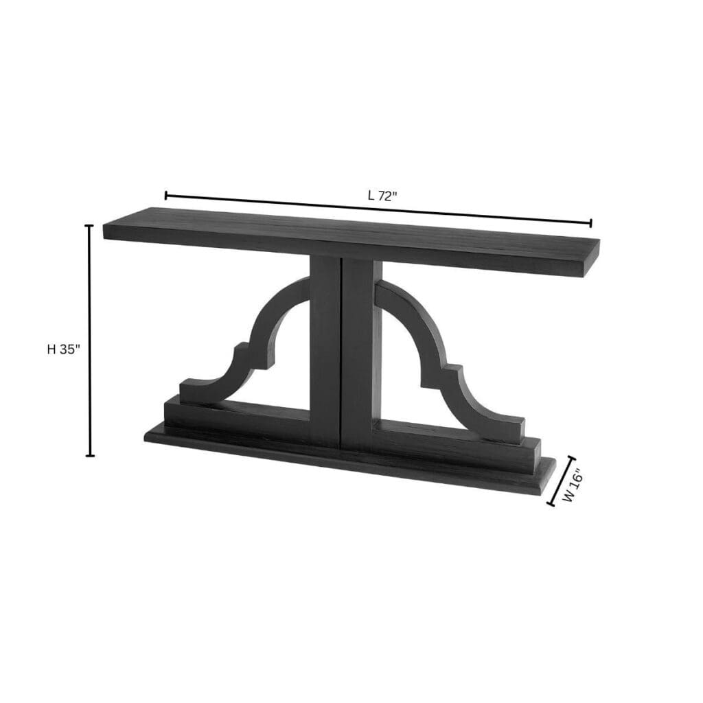 Cyan Design 11569 Bahia Console Table - Black Stain Finish, Entryway Sofa Table for Hallway, Living Room & Bedroom Decor