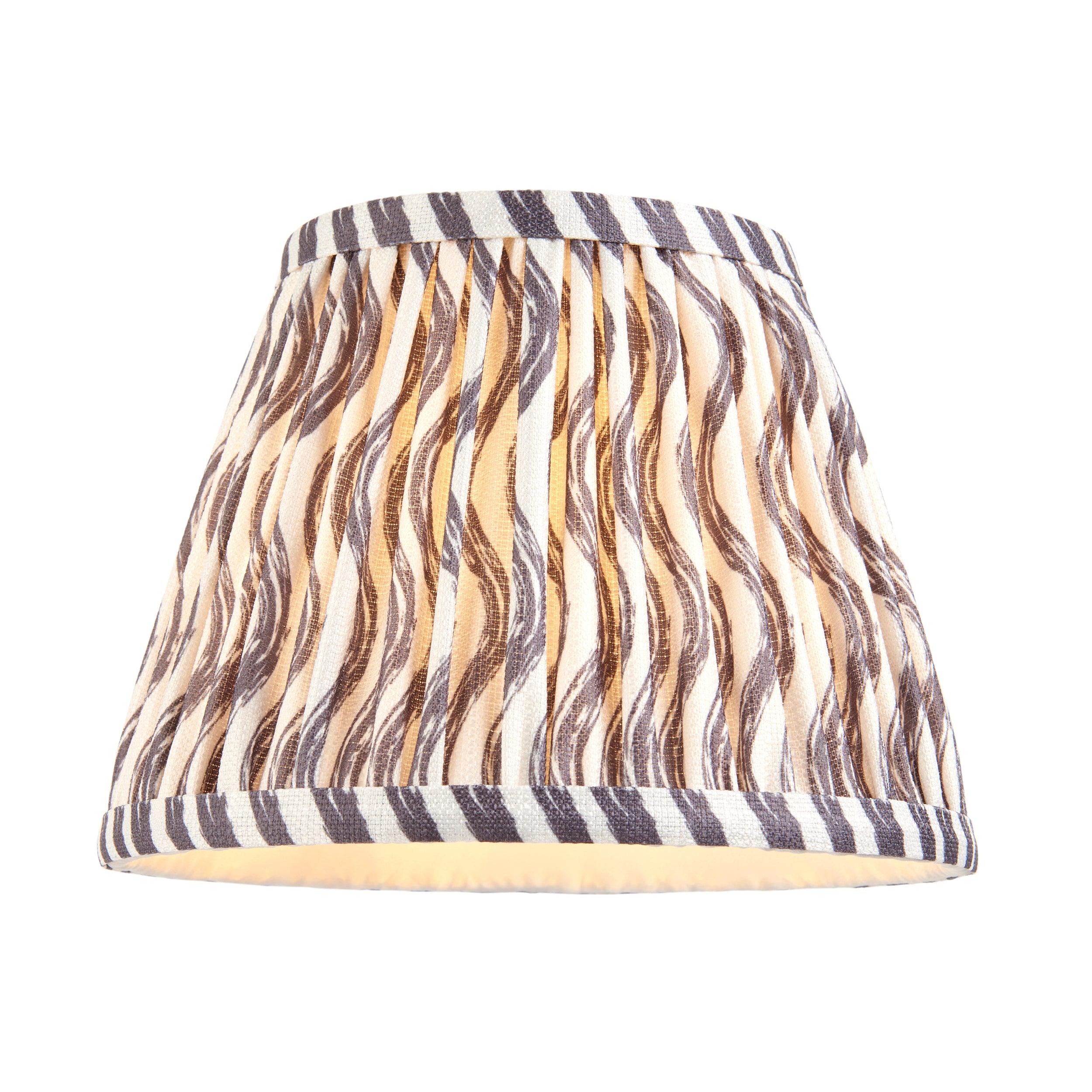 Brass Dome T Bar Wall Light with 20cm Pearl Grey Ripple Shade - Perfect for Living Room, Bedroom, and Hallway Lighting