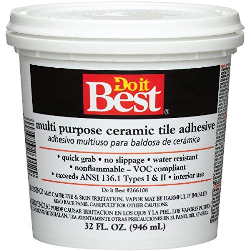 Premium Quart Ceramic Tile Adhesive - Strong Bonding Mortar for Bathroom, Kitchen & Floor Tiles - Waterproof & Heat Resistant - Perfect for DIY Home Renovation Projects