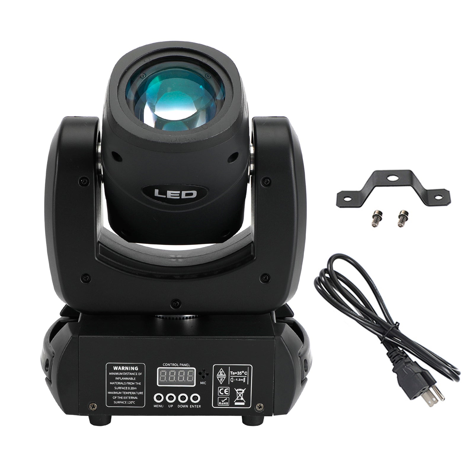 100W 8 Prism LED Beam Moving Head Light with DMX Control - Professional Stage Lighting for DJ, Disco, Party, and Nightclub Performances - Perfect for Live Shows, Concerts, and Dance Events