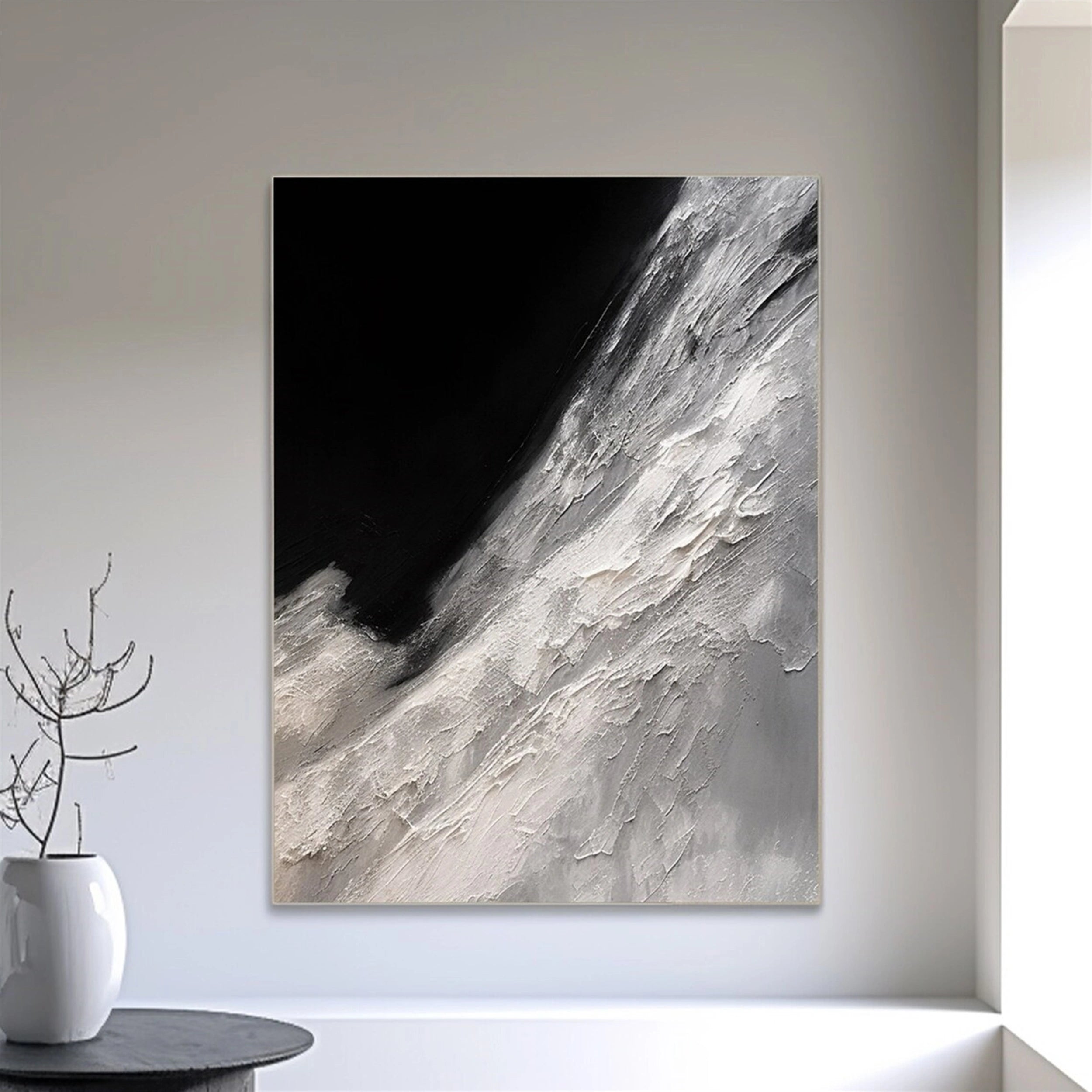 Minimalist Balance Canvas Painting #MM156 - Modern Abstract Wall Art for Living Room, Bedroom & Office Decor