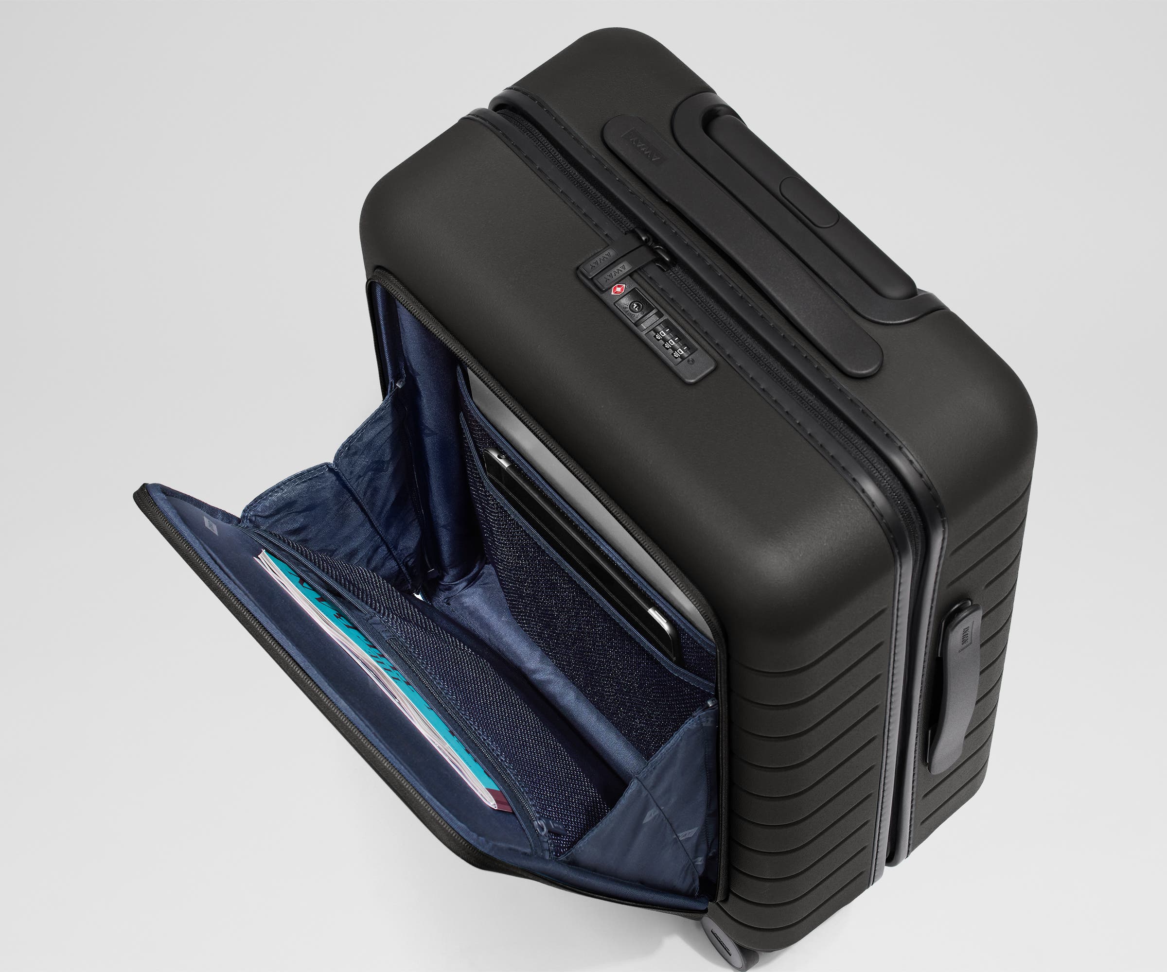 Premium Jet Black Executive Carry-On Luggage - Lightweight & Durable for Business Travel & Weekend Getaways