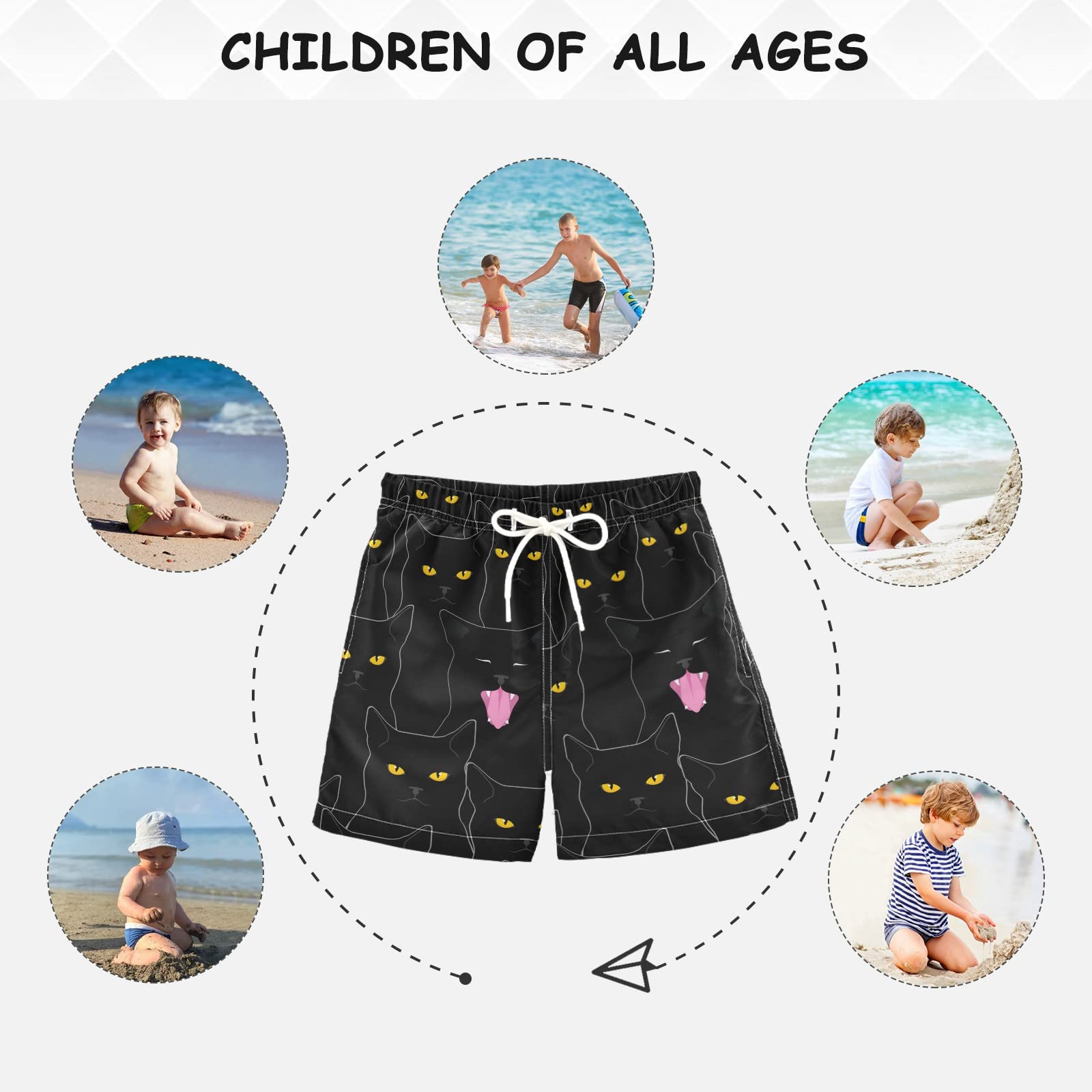 Boys Swim Trunks for Kids 2-14 Years - Quick Dry Swim Shorts with UPF 50+ Sun Protection for Beach, Pool & Water Sports | Hawaii Vacation Swimwear