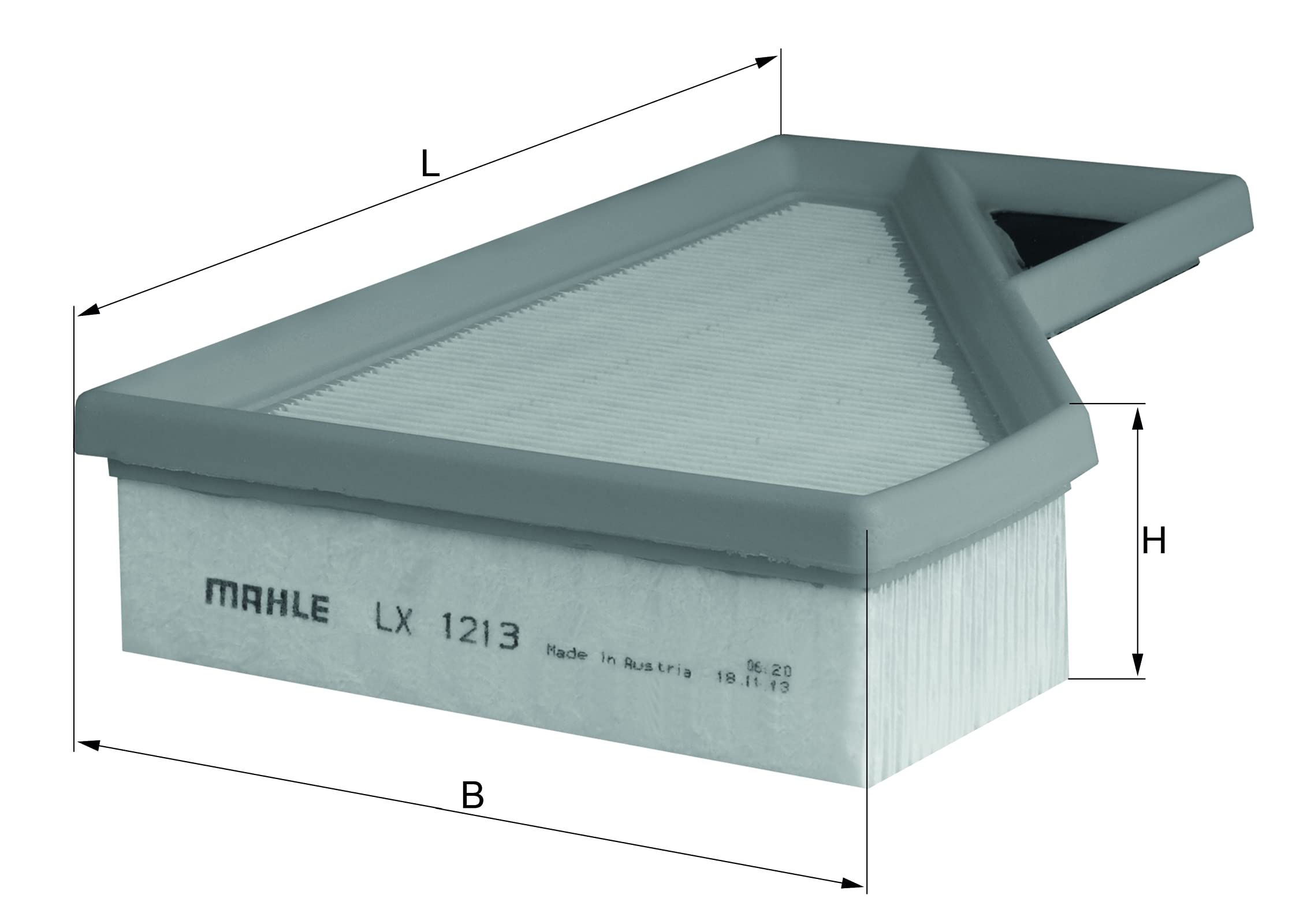 MAHLE LX 1213 Premium Air Filter Replacement - Compatible with Select Vehicle Models | High-Performance Engine Protection | Ideal for Daily Commuting & Off-Road Driving