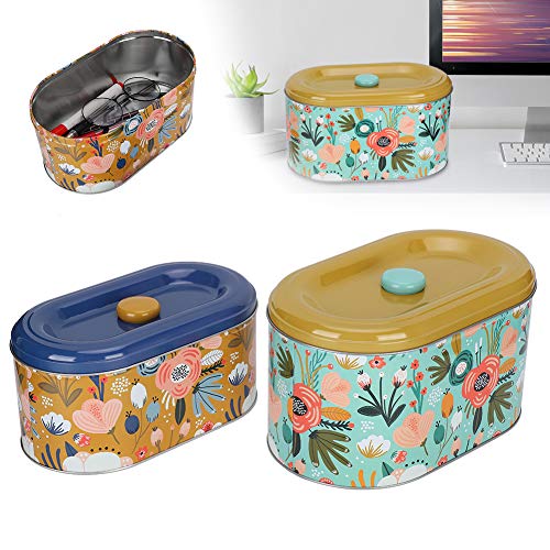 Multi-Purpose Tinplate Desktop Organizer with Cover - Dustproof Storage Box for Office Supplies, Makeup, Jewelry & Stationery | Perfect for Home, Office & Workspace Organization