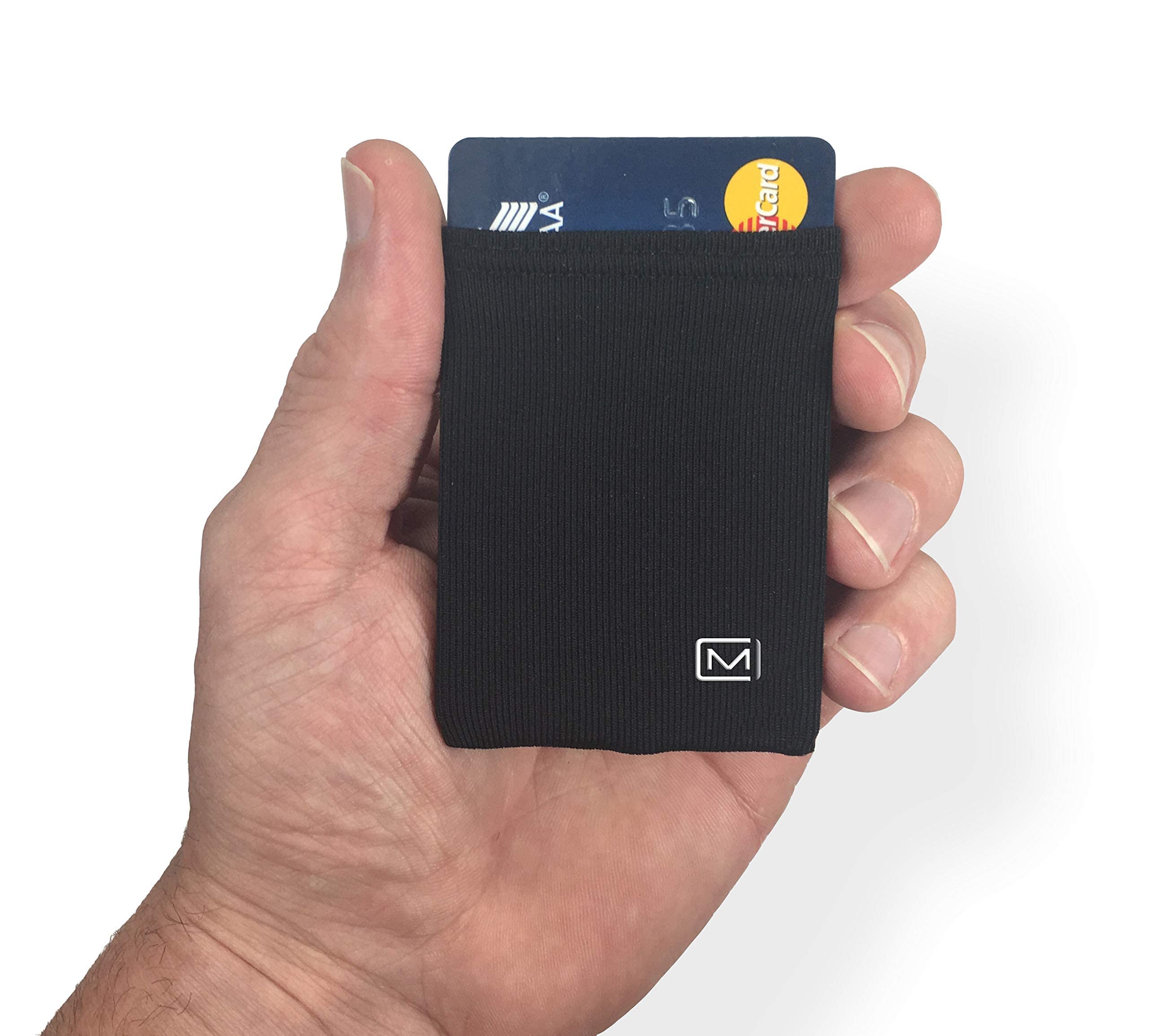 Elastic Minimal Card Holder - Ultra Thin Minimalist Wallet for Men & Women, Slim Credit Card & Business Card Holder, Perfect for Everyday Carry and Travel