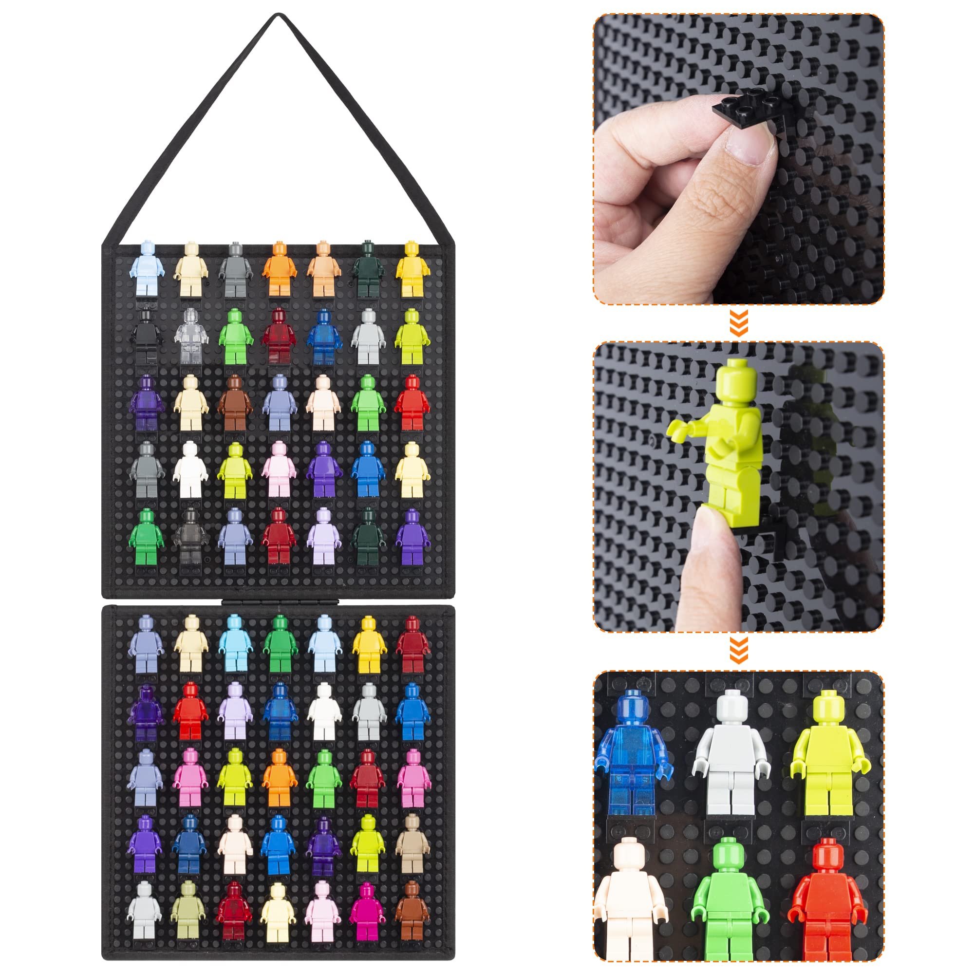 Black Hanging Mini Figures Display Case - Removable Action Figure Storage Box for Collectible Toys | Perfect for Organizing & Showcasing Mini Figures in Home, Office, or Game Room
