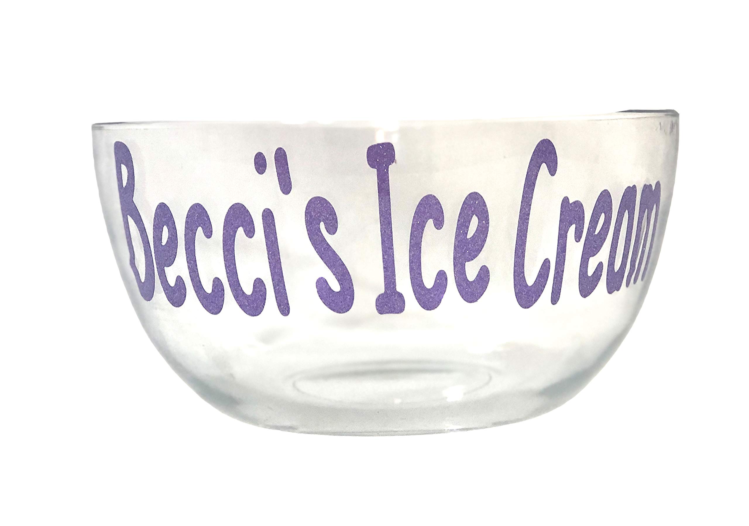 Customized Bubblegum Pink Glass Bowl - Personalized Ice Cream Dish, Cereal & Snack Bowl - Perfect for Desserts, Breakfast, or Party Serving