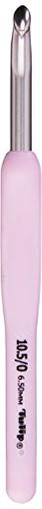 Tulip Etimo Rose Crochet Hook - Size 10.5/6.5mm - Ergonomic Crochet Needle for Yarn Crafts - Perfect for Amigurumi, Scarves, and Blankets