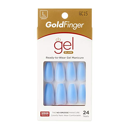 Kiss GoldFinger Gel Glam Color Nails (GC15) - Long-Lasting Gel Nail Polish for Salon-Quality Manicures at Home | Perfect for Parties, Weddings & Special Occasions
