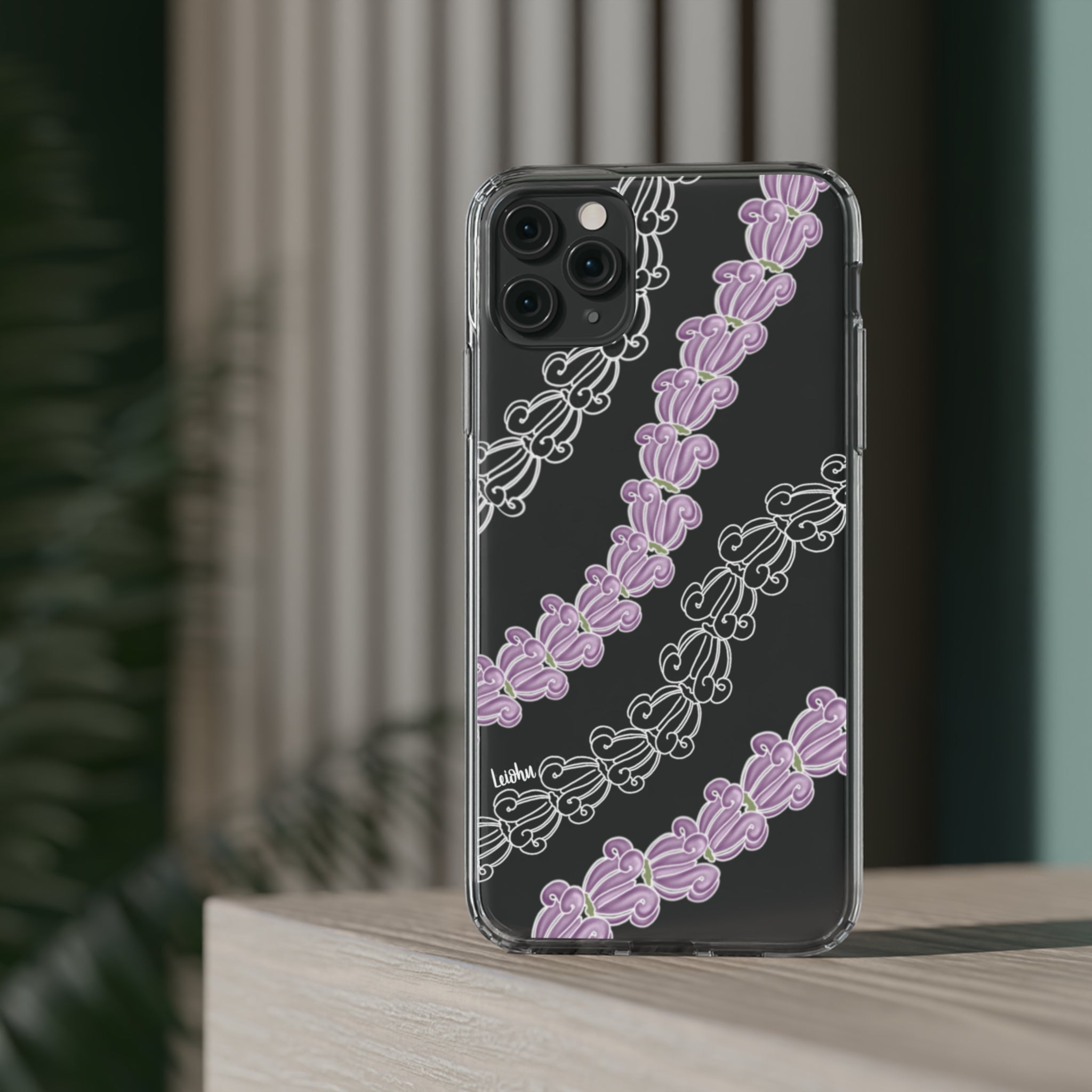 Royal Crown Lei Clear Phone Case - Durable Protective Cover for iPhone & Samsung - Perfect for Hawaiian Luau Parties, Beach Vacations & Themed Events